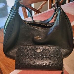 Leather Coach Bag and Wallet